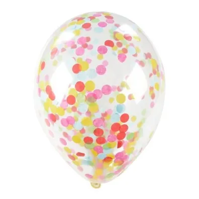 Arpex Balon 30 cm z konfetti prze�roczysty kolorowy 30cm