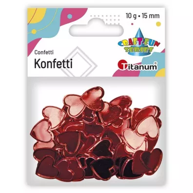 Titanum Konfetti Serca czerwone 10 g