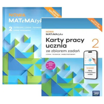 Pakiet NOWA MATeMAtyka 2. Podr�cznik i Karty pracy ucznia ze zbiorem zada� SMART dla liceum og�lnokszta�c�cego i technikum. Zakres podstawowy. Edycja 2024