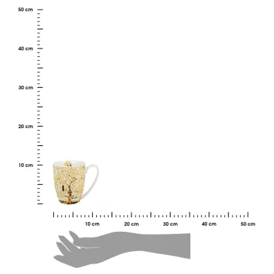 Duo Sp. z o.o. Porcelanowy kubek Klimt Ecru Tree Of Life 350 ml