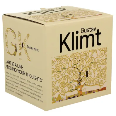 Duo Sp. z o.o. Porcelanowy kubek Klimt Ecru Tree Of Life 350 ml
