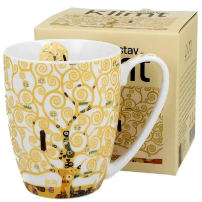 Duo Sp. z o.o. Porcelanowy kubek Klimt Ecru Tree Of Life 350 ml