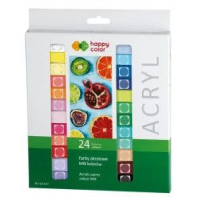Happy Color Farby akrylowe zestaw kolorystyczny 24 kolory x 12 ml