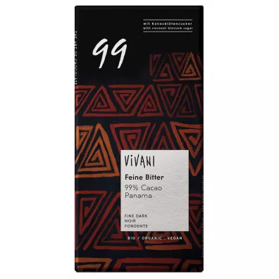 Vivani Czekolada gorzka, kakao 99% 80 g Bio