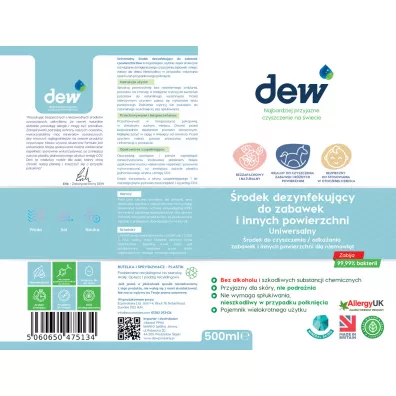 Dew Child Care �rodek dezynfekuj�cy do zabawek i innych powierzchni 500 ml