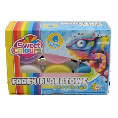 Sweet colours Farby plakatowe pastelowe 6 x 20 ml