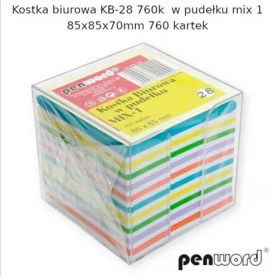 Penword Kostka biurowa w pude�ku mix 85x85x70mm 760K
