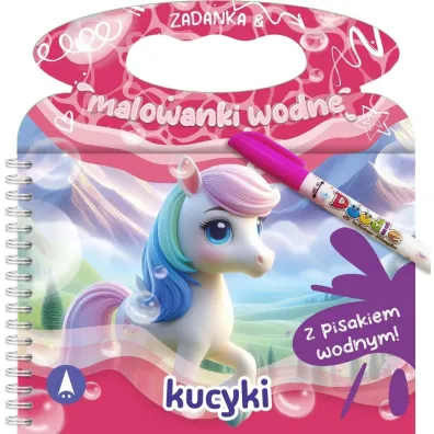 Malowanka 200X140 Zadanka & malowanki wodne. Kucyki  PISAK SKRZAT 079845 - Wioleta �y�owska