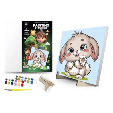 Malowanie po numerach - Zaj�czek 25x25cm Qbee