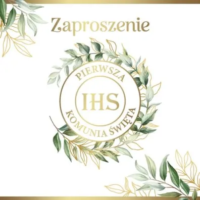 Armin Style ZAPROSZENIE KOMUNIA 130X130 Z KOP AS ZP-96 OP10S