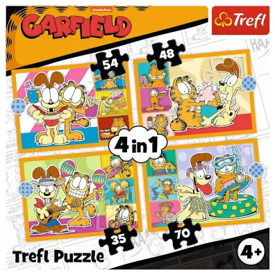 Puzzle 4w1 - Garfield kocha lazani� (35+48+54+70 el.) Trefl