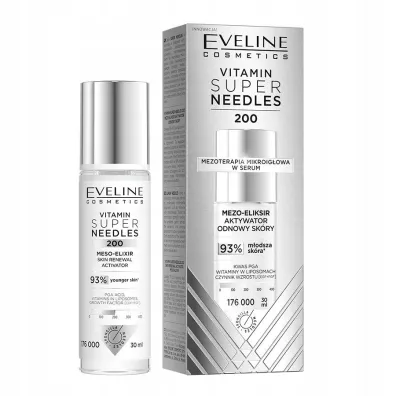 Eveline Cosmetics Vitamin Super Needles 200 mezo-eliksir aktywator odnowy sk�ry 30 ml
