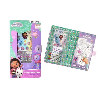 Zestaw kreatywny do kolorowania  naklejki, kredki, diamenciki Gabby s Dollhouse STARPAK 552492