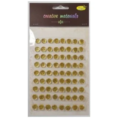 Galeria Hobby Stiker z kryszta�kami z�oty 10mm 72 szt.