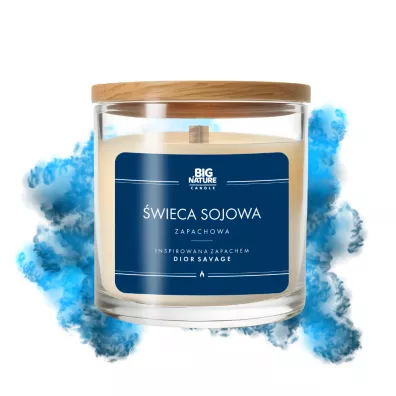 Big Nature wieca sojowa inspiracja zapachowa Dior Sauvage 215 g