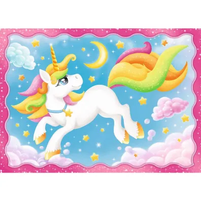 Puzzle 4w1 - Jednoro�ce i magia (35+48+54+70 el.) Trefl