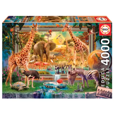 Puzzle 4000 el. Sawanna budzi si� do �ycia Educa