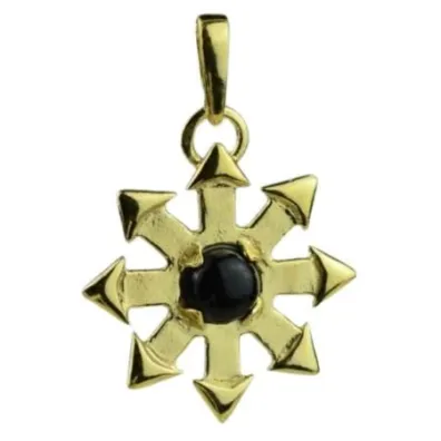 Sotis Gwiazda Chaosu z onyksem Ag925 + Au 24kar, 3,2g