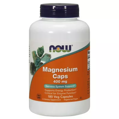 Now Foods Magnesium Caps - Magnez 400 mg Suplement diety 180 kaps.
