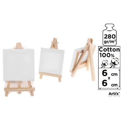 Artix Podobrazie mini + sztaluga 6x6cm, 280g/m2