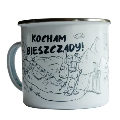 TravelSet Kubek emaliowany - Kocham Bieszczady!