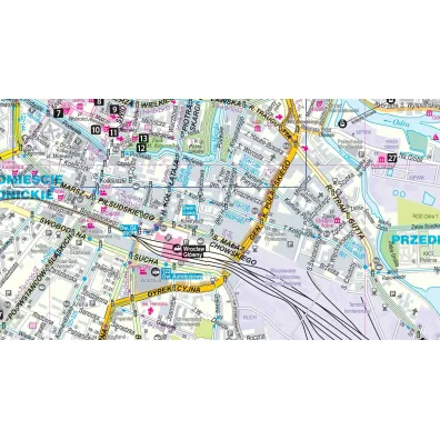 Wroc�aw laminowany map&guide 2w1 przewodnik i mapa