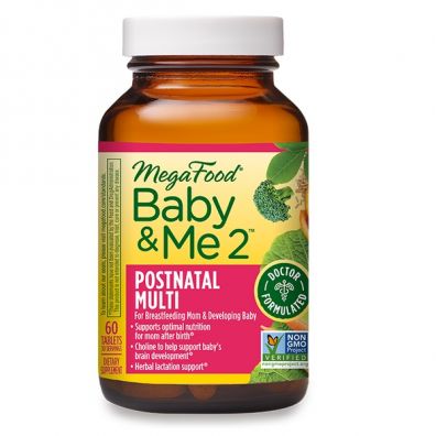 Mega Food Baby & Me 2 Postnatal Multi wsparcie poporodowe dla mamy i dziecka suplement diety 60 tab.