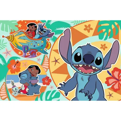 Puzzle maxi 24 el. Weso�y dzie� Lilo&Stitch Trefl