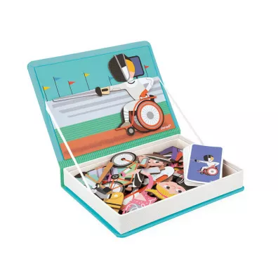 Puzzle Magnetyczna ukadanka Sporty Magnetibook Janod