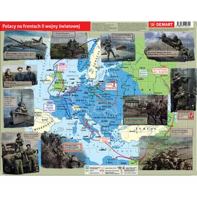 Puzzle ramkowe 72 el. Polacy na frontach II wojny �wiatowej Demart