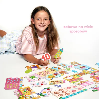 Puzzle 40 el. Cyfry Kr�liczki Bright Junior Media