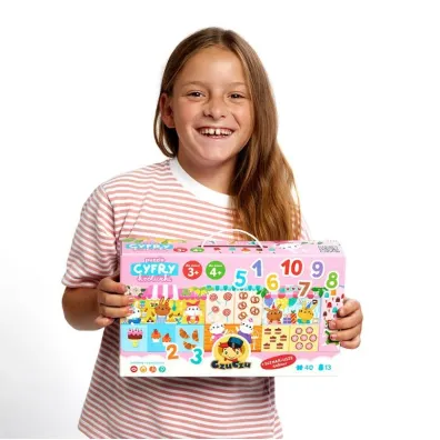 Puzzle 40 el. Cyfry Kr�liczki Bright Junior Media