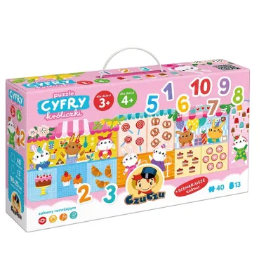 Puzzle 40 el. Cyfry Kr�liczki Bright Junior Media