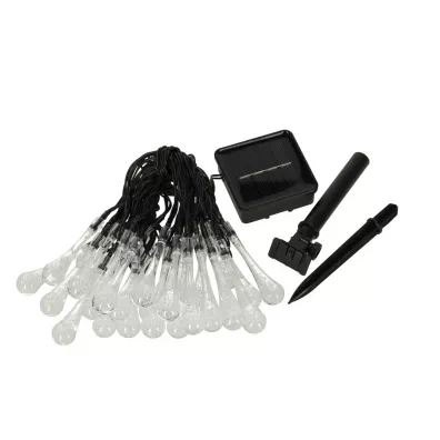 Lampki solarne ogrodowe ezki 6,5m 30LED zimny biay