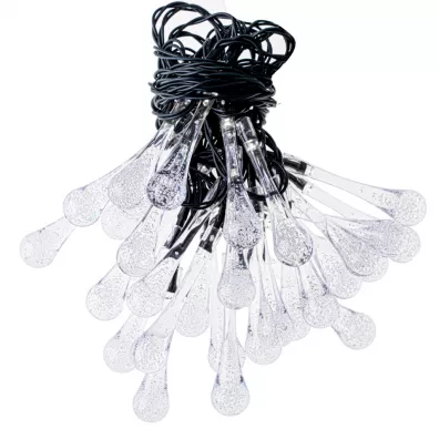Lampki solarne ogrodowe ezki 6,5m 30LED zimny biay