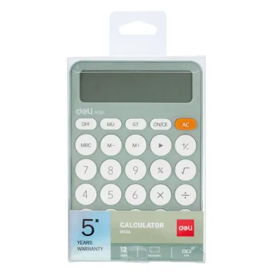 Deli Kalkulator M124 12-pozycyjny zielony