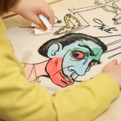 Funny Mat Transparent - Dali. Mata do kolorowania wielokrotnego u�ytku Strigo