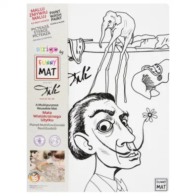 Funny Mat Transparent - Dali. Mata do kolorowania wielokrotnego u�ytku Strigo