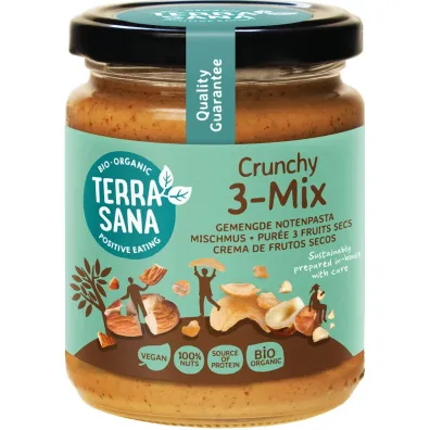 Terrasana Krem orzechowy crunchy mix (3 orzechy) 250 g Bio