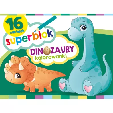 Superblok. Dinozaury Kolorowanki