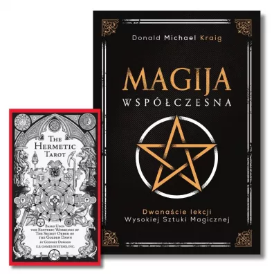 Pakiet: Magija wspczesna. Dwanacie lekcji wysokiej sztuki magicznej, Hermetic Tarot, karty