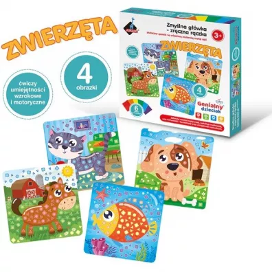 Piankowa wyklejanka. Zwierz�ta. Zmy�lna g��wka - zr�czna r�czka. Genialny dzieciak Askato