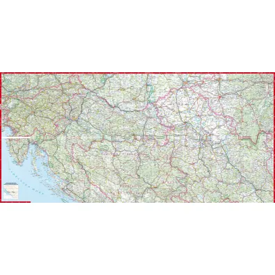 Chorwacja mapa samochodowa 1:750 000 laminat 2024