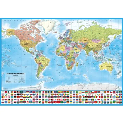 Puzzle 2000 el. �wiat polityczny mapa 1:42 000 000 ArtGlob