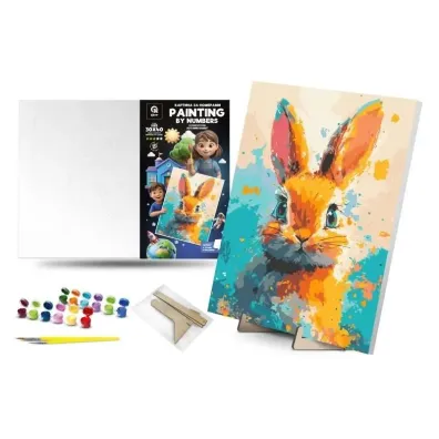 Qbee Malowanie po numerach - Jesienny Kr�lik 30x40cm