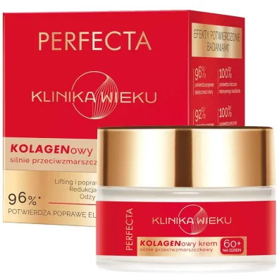 Perfecta Klinika Wieku kolagenowy krem silnie przeciwzmarszczkowy na dzie� 60+ 50 ml
