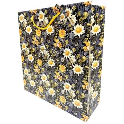 Fresh Torebka ozdobna matowa Kwiaty 35x37x12cm