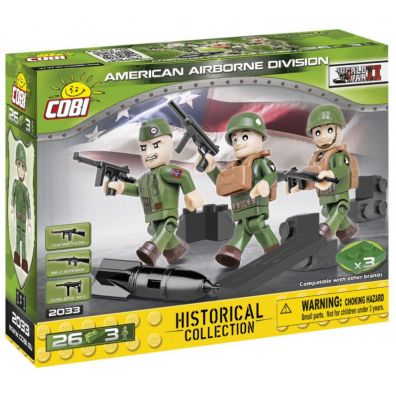 COBI 2033 Historical Collection WWII American Airborn Division 26 klockw 3 figurki