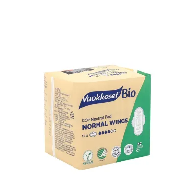 Vuokkoset Podpaski ze skrzyde�kami Normal biodegradowalne 12 szt.