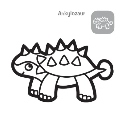 Malowanka 200X190  Gruba krecha. Dinozaur NAKLEJKI SKRZAT 072112